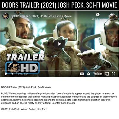 DOORS TRAILER (2021) JOSH PECK, SCI-FI MOVIE